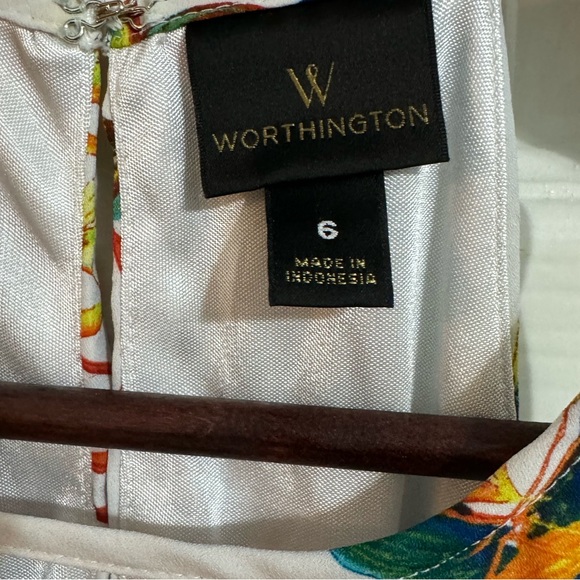 White floral dress by Worthington with pockets - Picture 5 of 8